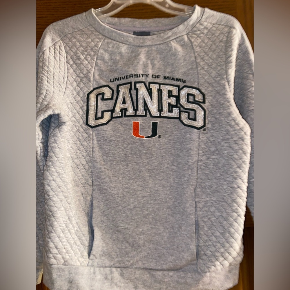 University of Miami Canes Grey Crewneck - Small